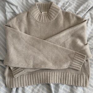 Light Tan/Beige Cropped Sweater